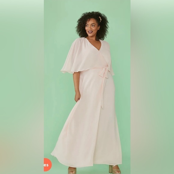 NWT Modcloth Pink Wrapped in Rapture Maxi Dress M - Picture 2 of 6